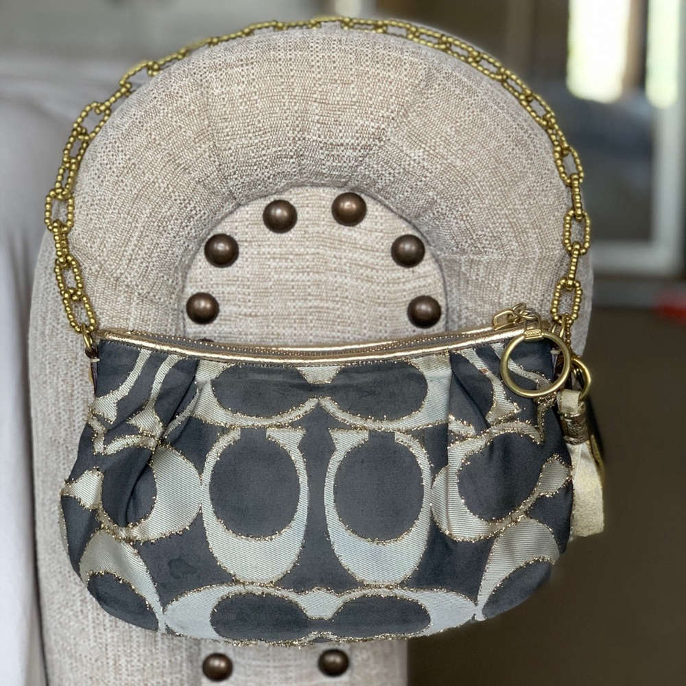 COACH Limited Edition Gold Poppy Shoulder Bag